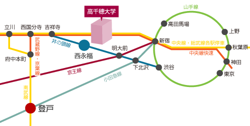 登戸総合グラウンド広域マップ・登戸駅からグラウンドまでのマップ